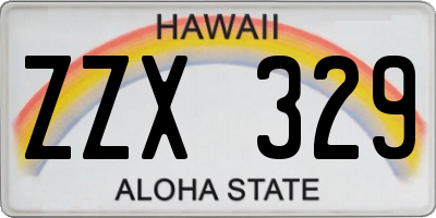 HI license plate ZZX329