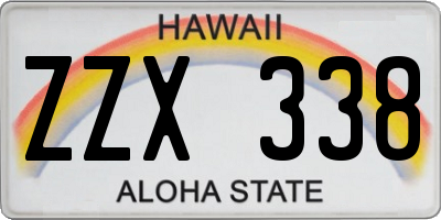 HI license plate ZZX338