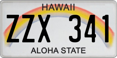 HI license plate ZZX341