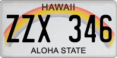 HI license plate ZZX346