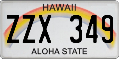 HI license plate ZZX349