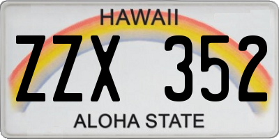 HI license plate ZZX352