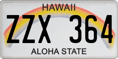 HI license plate ZZX364