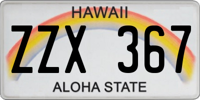 HI license plate ZZX367