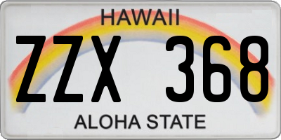 HI license plate ZZX368