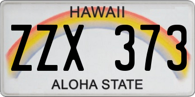 HI license plate ZZX373