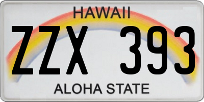 HI license plate ZZX393