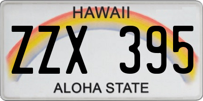 HI license plate ZZX395