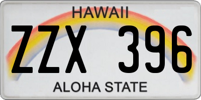 HI license plate ZZX396