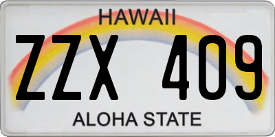 HI license plate ZZX409