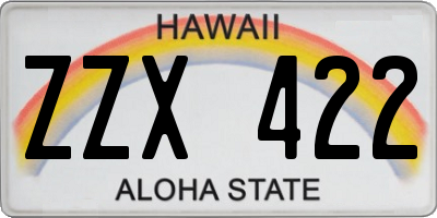 HI license plate ZZX422