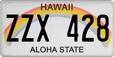 HI license plate ZZX428