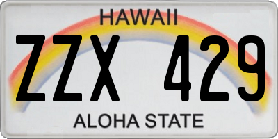 HI license plate ZZX429