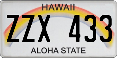 HI license plate ZZX433