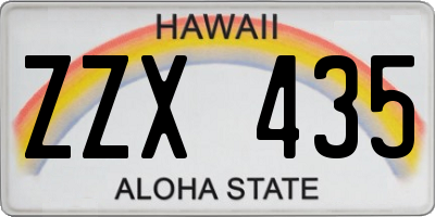 HI license plate ZZX435