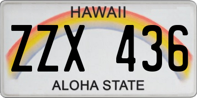 HI license plate ZZX436