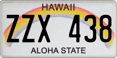 HI license plate ZZX438