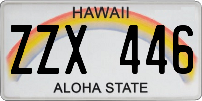 HI license plate ZZX446