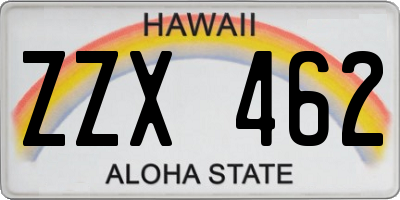 HI license plate ZZX462