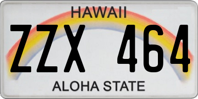 HI license plate ZZX464