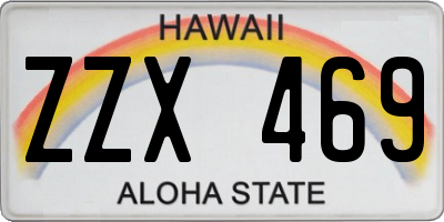 HI license plate ZZX469