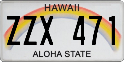 HI license plate ZZX471