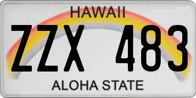 HI license plate ZZX483