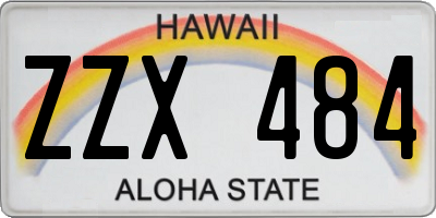 HI license plate ZZX484