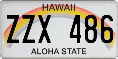 HI license plate ZZX486