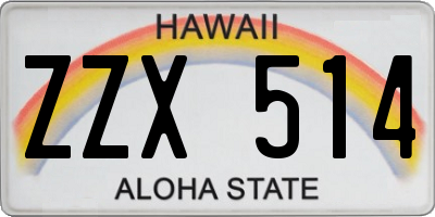 HI license plate ZZX514