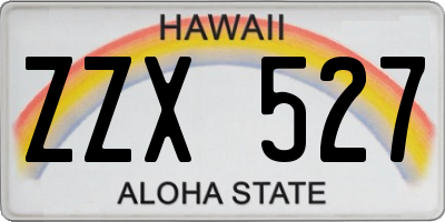 HI license plate ZZX527