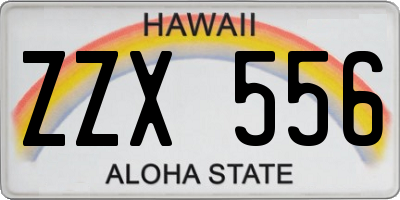 HI license plate ZZX556