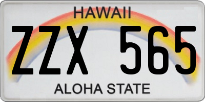 HI license plate ZZX565