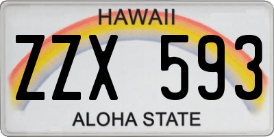 HI license plate ZZX593