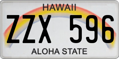 HI license plate ZZX596
