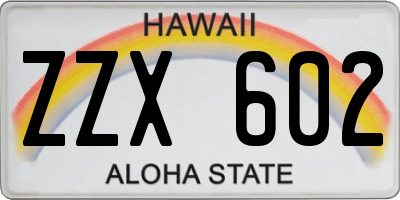 HI license plate ZZX602