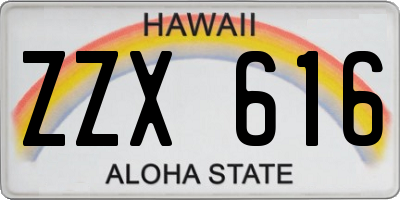 HI license plate ZZX616