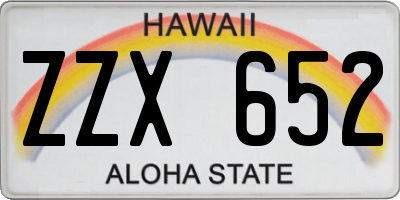 HI license plate ZZX652