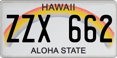 HI license plate ZZX662