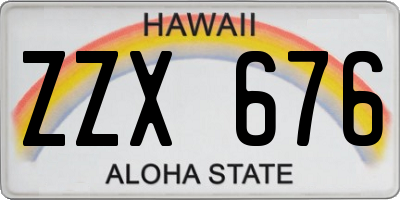 HI license plate ZZX676