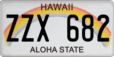 HI license plate ZZX682
