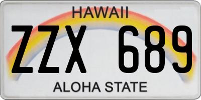 HI license plate ZZX689