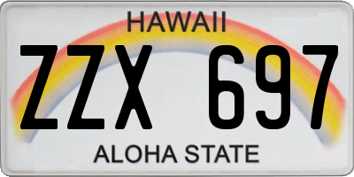 HI license plate ZZX697