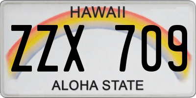 HI license plate ZZX709