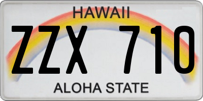 HI license plate ZZX710