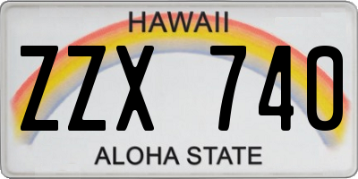 HI license plate ZZX740