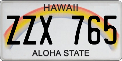 HI license plate ZZX765