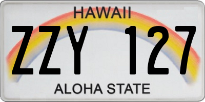 HI license plate ZZY127