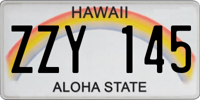 HI license plate ZZY145