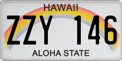 HI license plate ZZY146